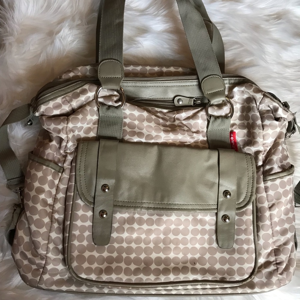 Skip hop polka dot diaper bag